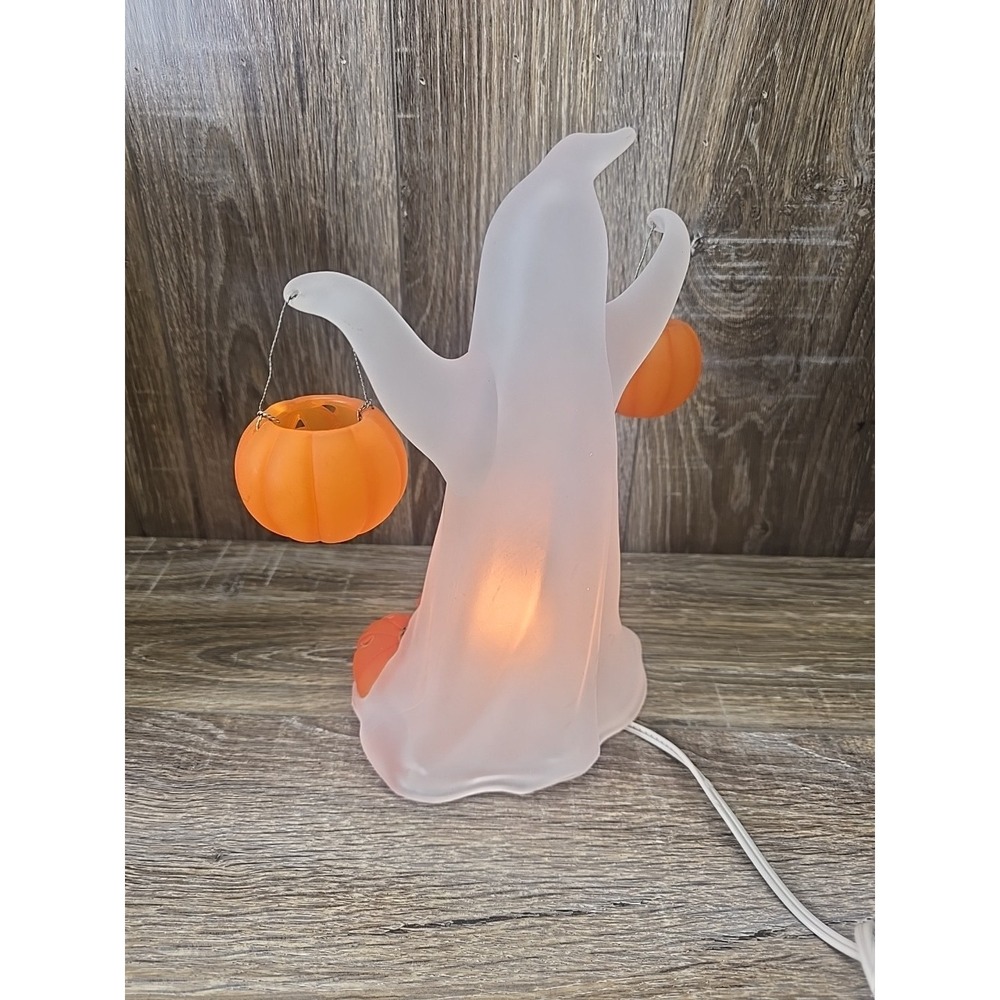 2002 JC Penney‎ Home Collection Acrylic Ghost Light W/Pumpkins Halloween - Picture 8 of 10
